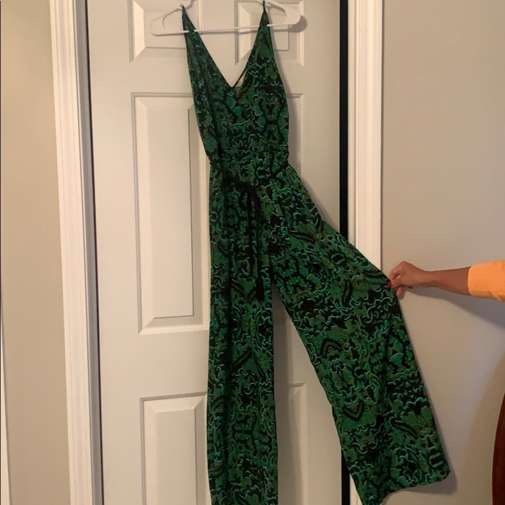 Green and black jumpsuit